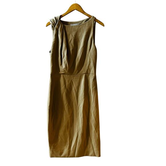 Jason Wu Sleeveless Draped Detail Sheath Dress Size 10 Tan - Picture 1 of 8